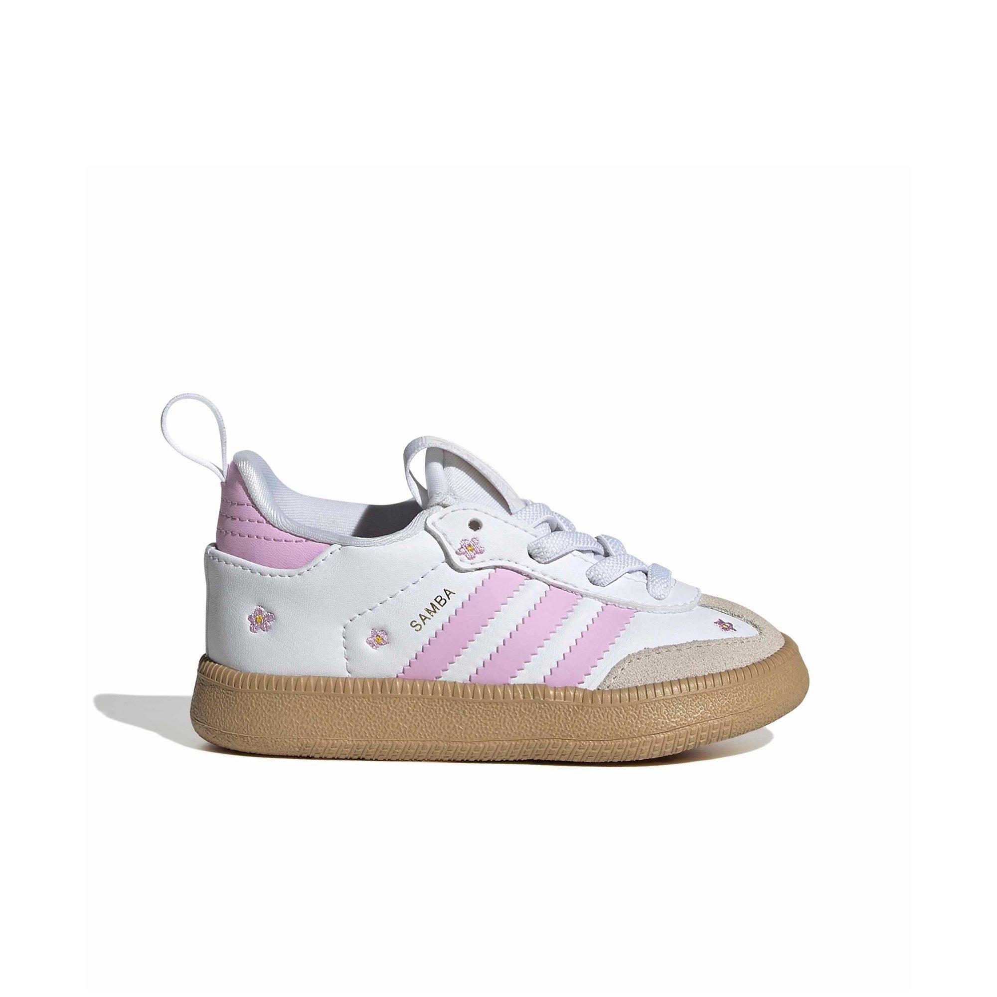 adidas Originals Samba Quickon "Ftwr White/Bliss Lilac/Alumina" Infant Girls' Shoe - WHITE/LILAC/ALUMINA